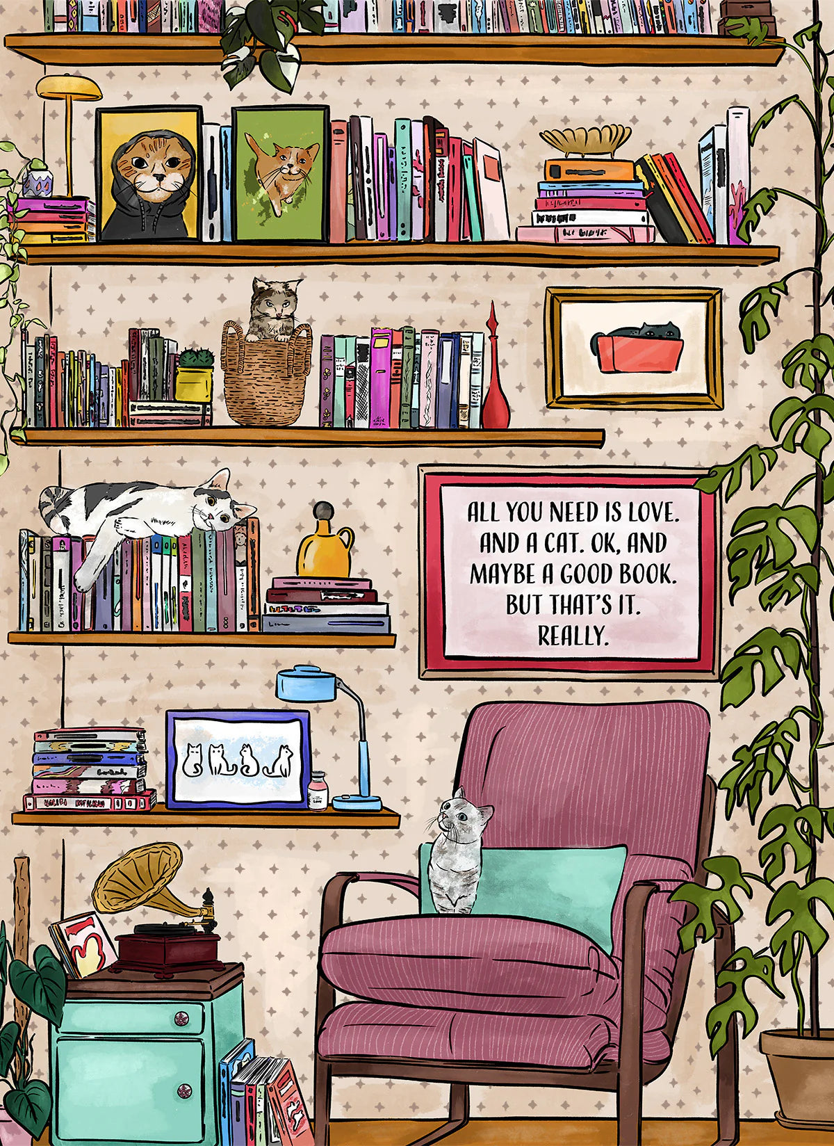 All You Need is Love. And a Cat. And a Book. (1000pcs)