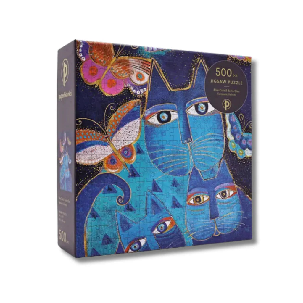 Blue Cats & Butterflies (500pcs)