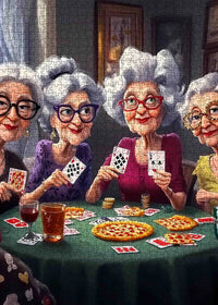 Playful Seniors - Poker Night with Grandmas (1000pcs)