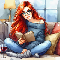 Diamond Painting - Reading a Book