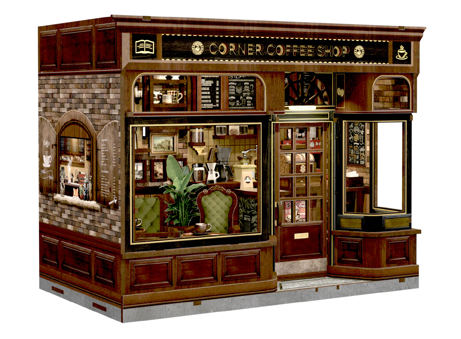Coin lecture - Café d'angle (en bois)