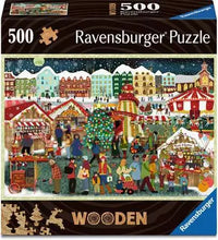 Ravensburger Christmas Market (500pcs) (Wooden Jigsaw Puzzle)