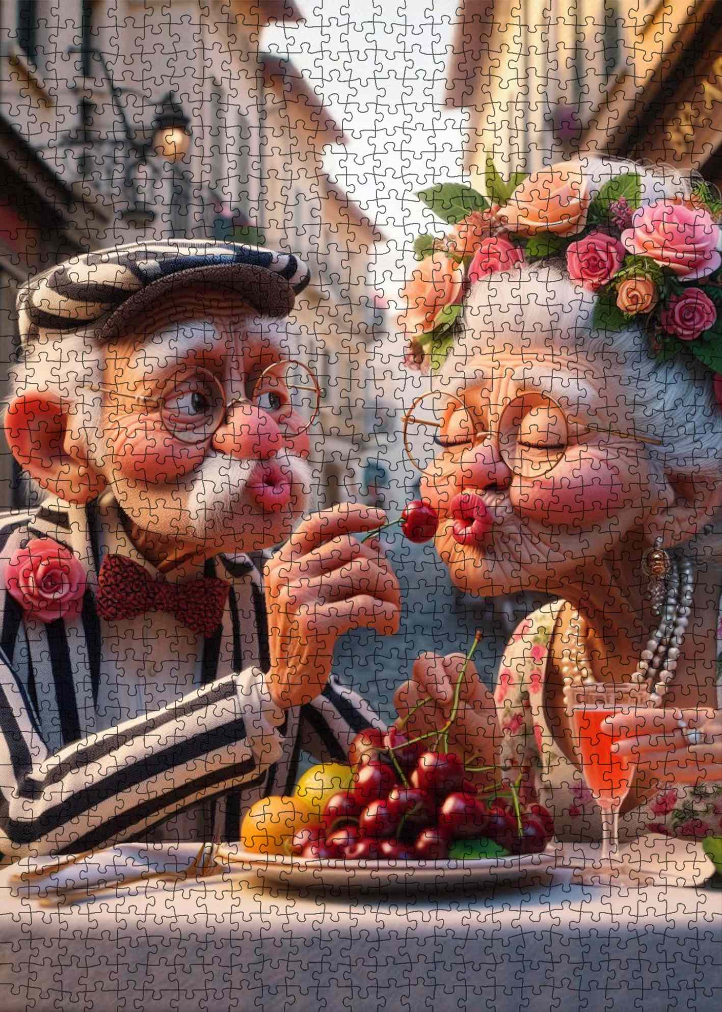 Playful Seniors - Romantic Cherry Kiss (1000pcs)