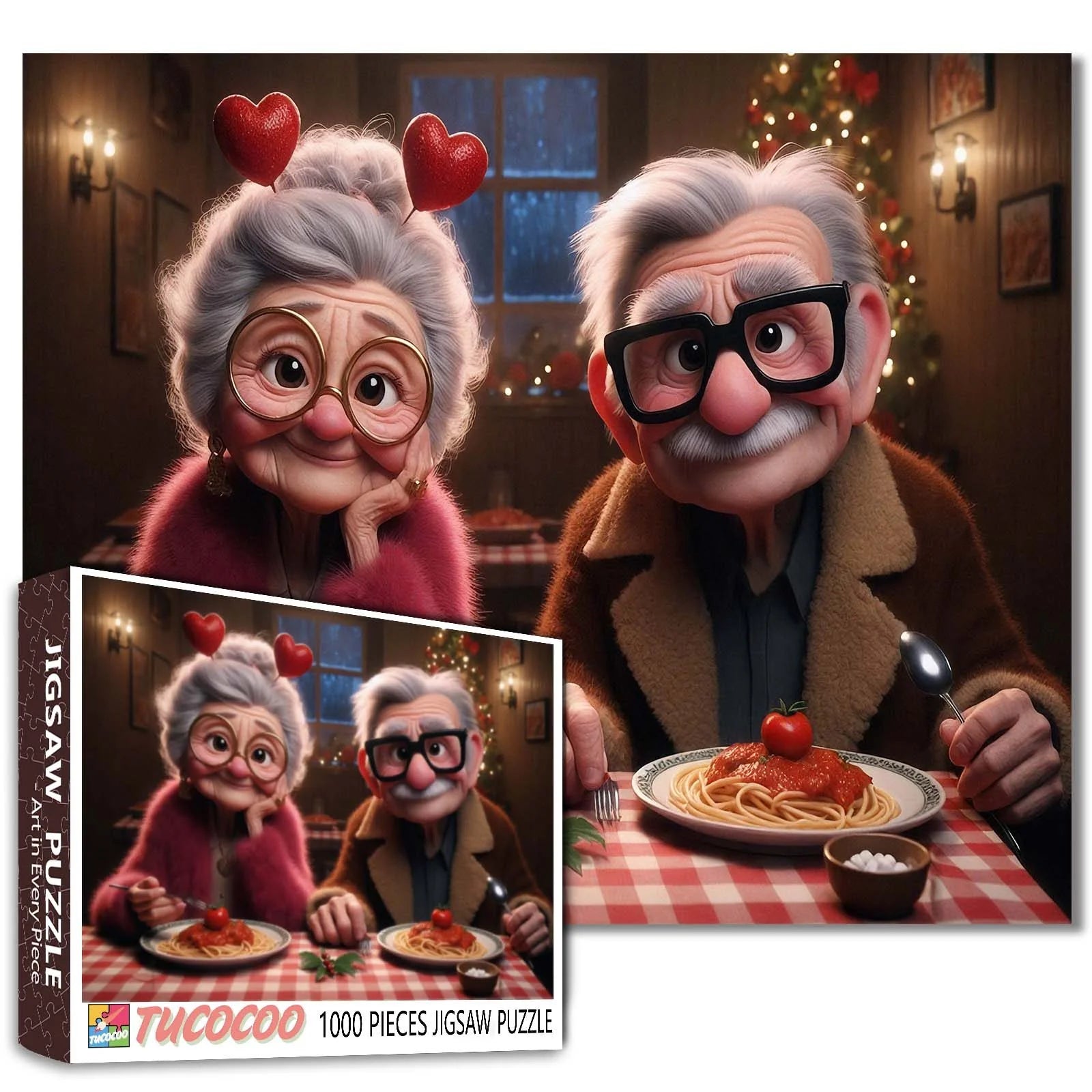 Playful Seniors - Romantic Senior Couple Dinner (1000pcs)