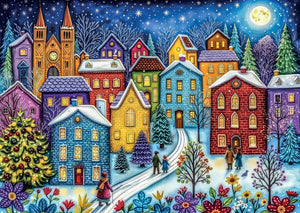 Snowy Evening Village (1000pcs)