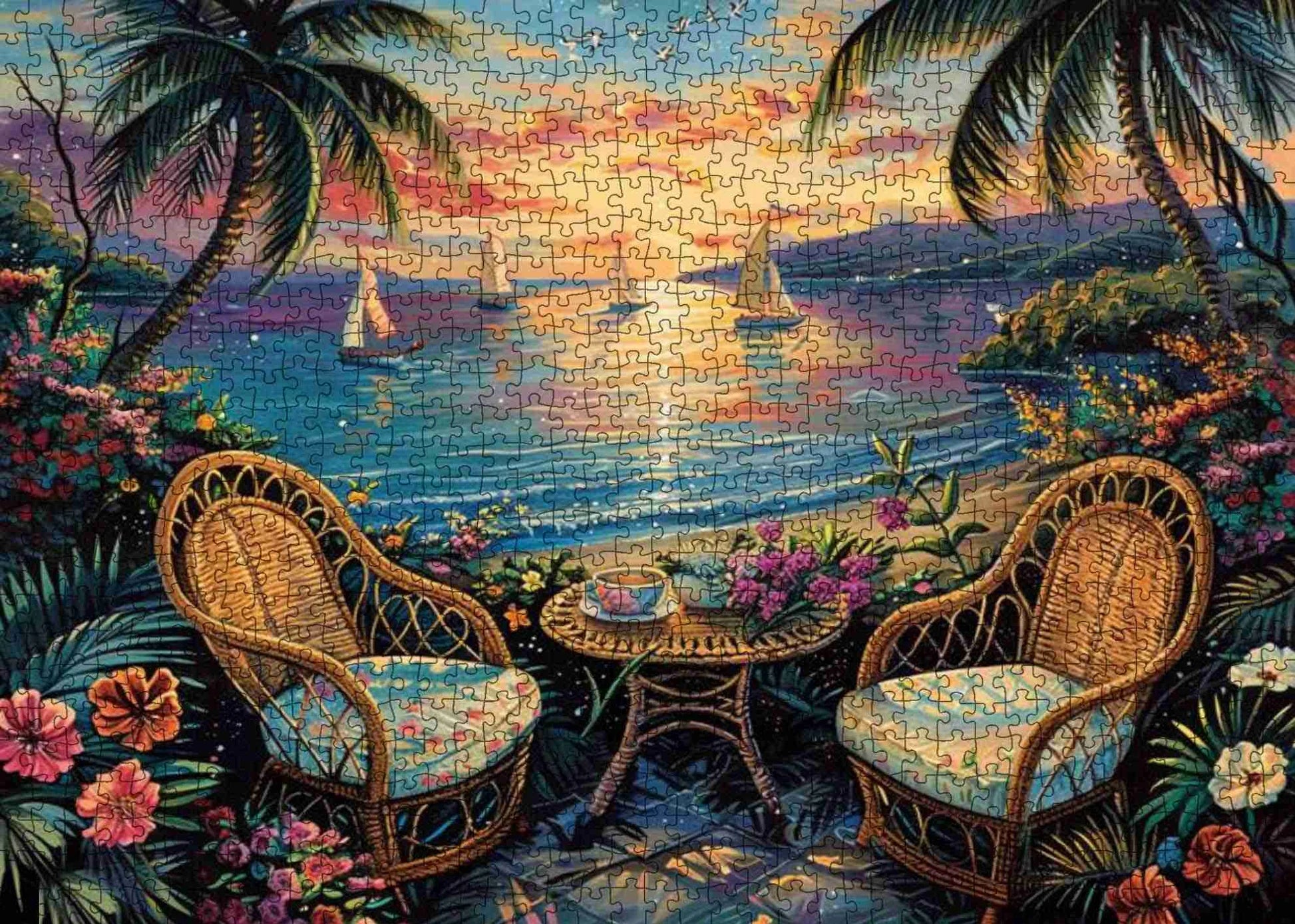 Seaside Tropical Sunset (1000pcs)
