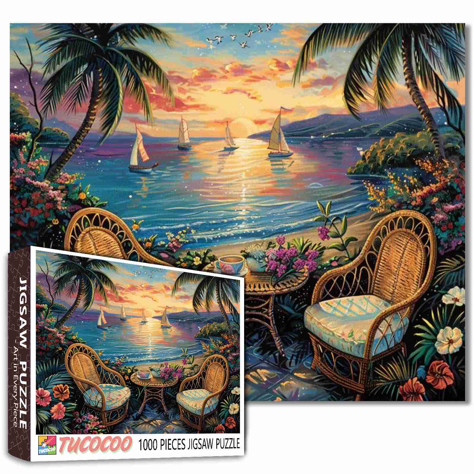 Seaside Tropical Sunset (1000pcs)