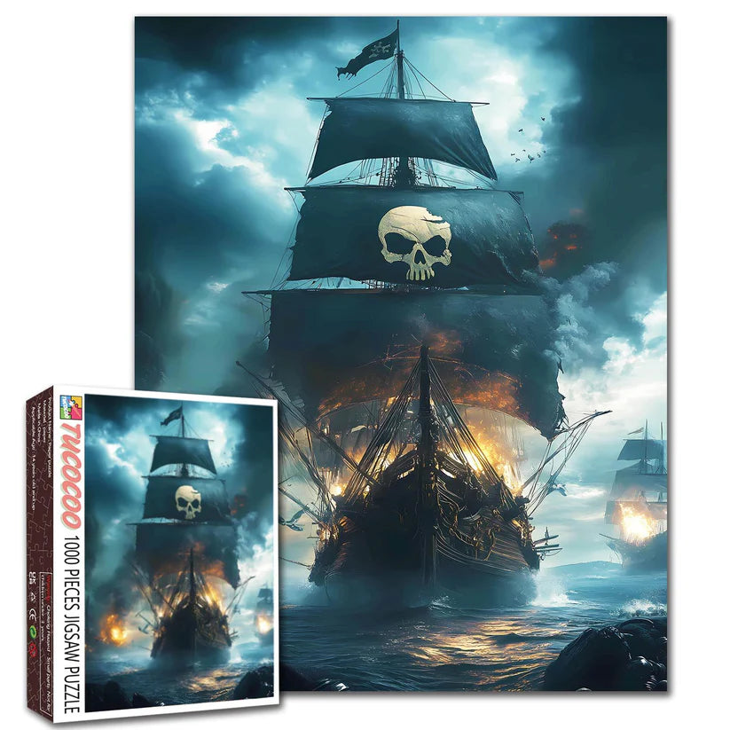 Skull Flag Pirate Warship (1000pcs)