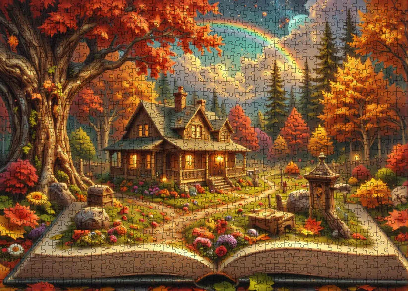 Storybook Cottage in Autumn Forest (1000pcs)