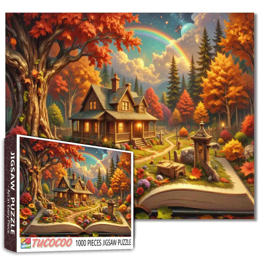Storybook Cottage in Autumn Forest (1000pcs)