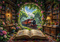Storybook Train Through Enchanted Library (1000pcs)