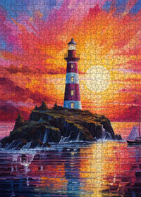 Sunset Lighthouse Coast (1000pcs)