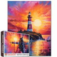 Sunset Lighthouse Coast (1000pcs)
