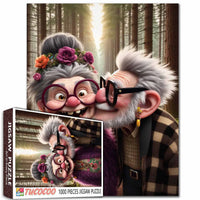 Seniors espiègles - Doux baiser forestier (1000 pièces)