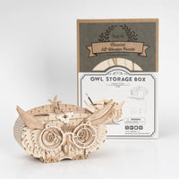 3D Owl Storage Box (Wood)
