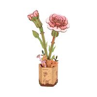 3D Wood Pink Carnation - Gratitude & Innocence (124pcs)