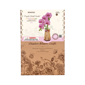 3D Wood Purple Moth Orchid - Elegance & Happiness (132pcs)