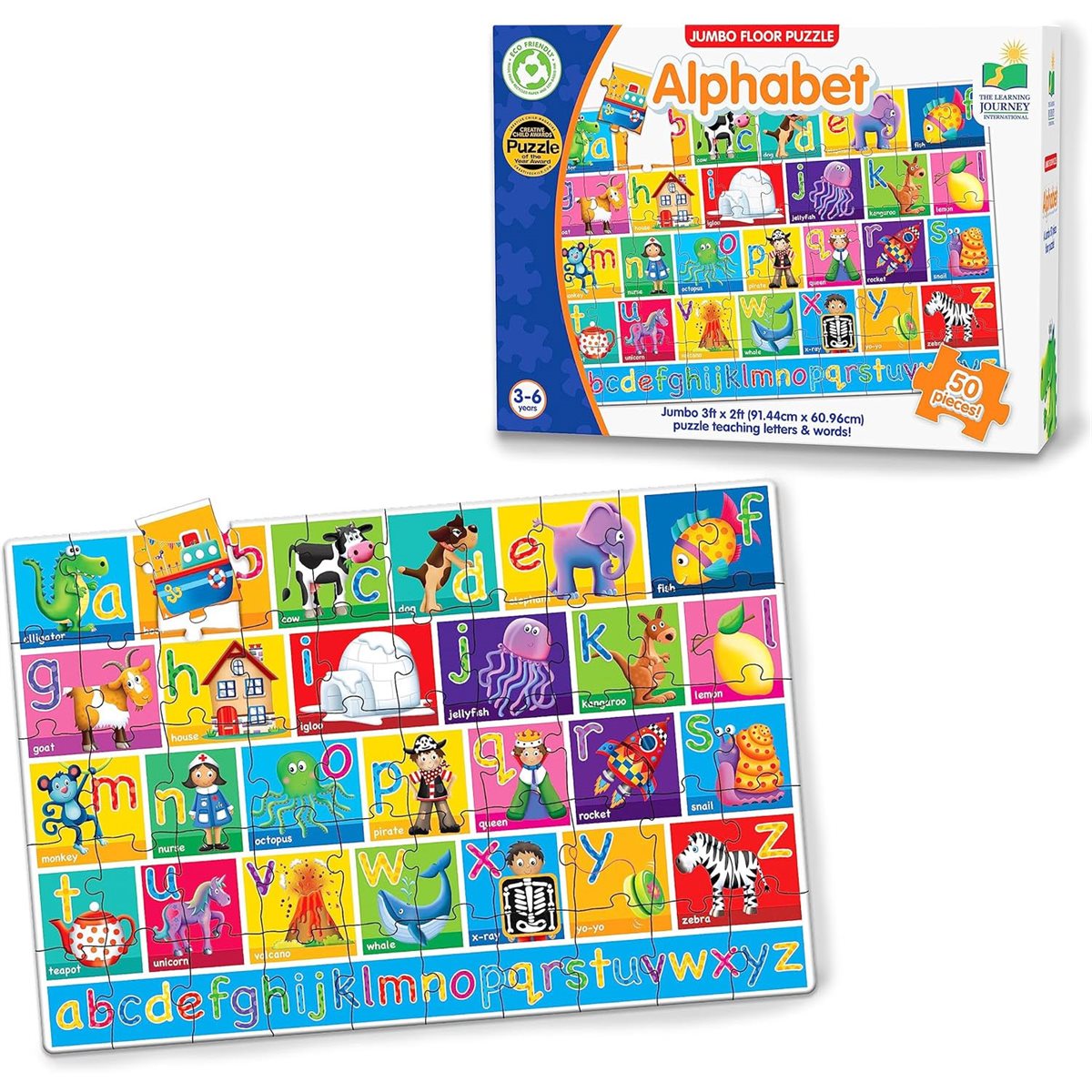 Jumbo Floor Puzzles: Alphabet (50pcs)