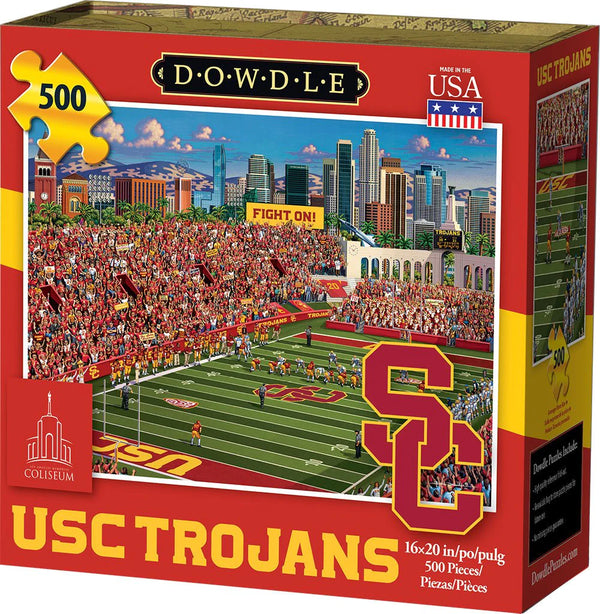 Dowdle Folk Art Puzzle USC TROJANS Football 500 Piece Jigsaw