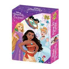 Disney Princess - Jasmine, Rapunzel, Moana, Cinderella (3D Puzzle) (200pcs)