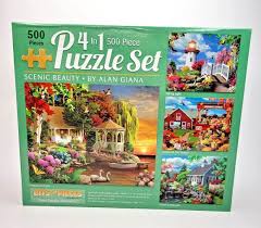 PFG 4-in-1 Set - Scenic Beauty, Alan Giana (Usagé/Used - PUZZLES FOR GOOD)
