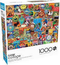 Collection de collage PFG - autocollants de valise (utilisation / utilisé - puzzles pour de bon)