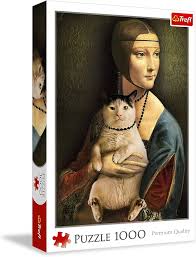 PFG Lady avec un chat (1000pcs) (utilisation / utilisée - puzzles pour de bon)