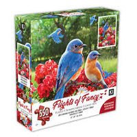 PFG Bluebird et Zinnias (550pcs) (utilisation / utilisé - puzzles pour de bon)