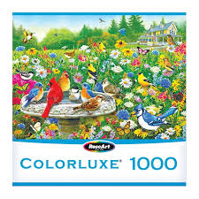 PFG Birds at Birdbath (1000pcs) (Usage/Used - PUZZLES FOR GOOD)