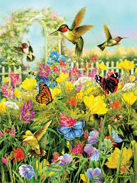 PFG Hummingbirds & Arbor, Greg Giordano (550pcs) (utilisation / utilisée - puzzles pour de bon)