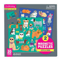 2 Magnetic Puzzles - Cats & Dogs
