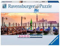 Gondolas PFG Ravensburger à Venise (panoramique) (1000pcs) (utilisation / utilisé - puzzles pour de bon)
