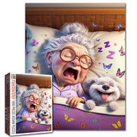 Playful Seniors - Yawning Grandma Bedtime Companion (1000pcs)