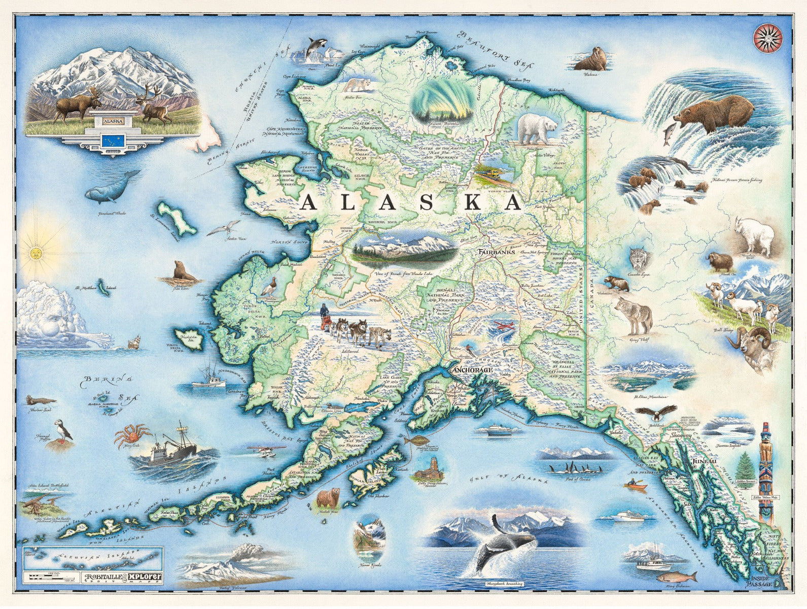 PFG Alaska State Map - Xplorer Maps (Usage/Used - PUZZLES FOR GOOD)