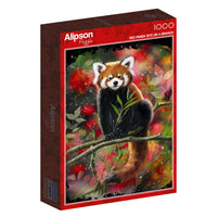 Le panda rouge se trouve sur une branche (1000pcs)