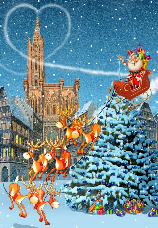 Cathédrale de Strasbourg à Noël, Francois Ruyer (1000pcs)