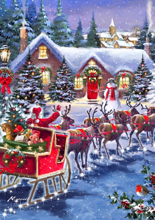 Santa And Sleigh (500pcs)