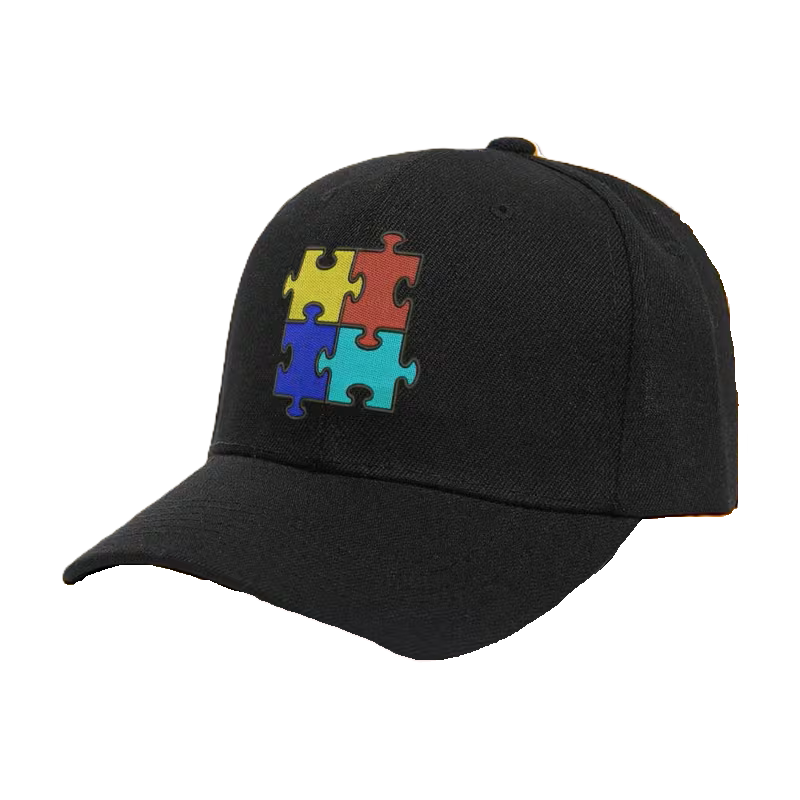 Puzzle Baseball Cap - Black