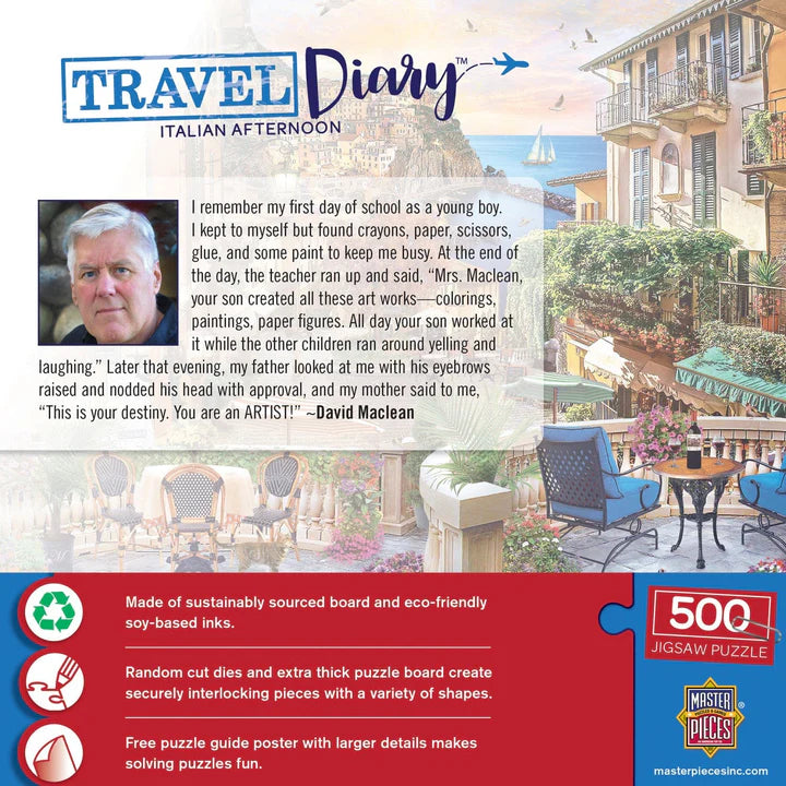 Travel Diary - Italian Afternoon, David Maclean (500pcs)