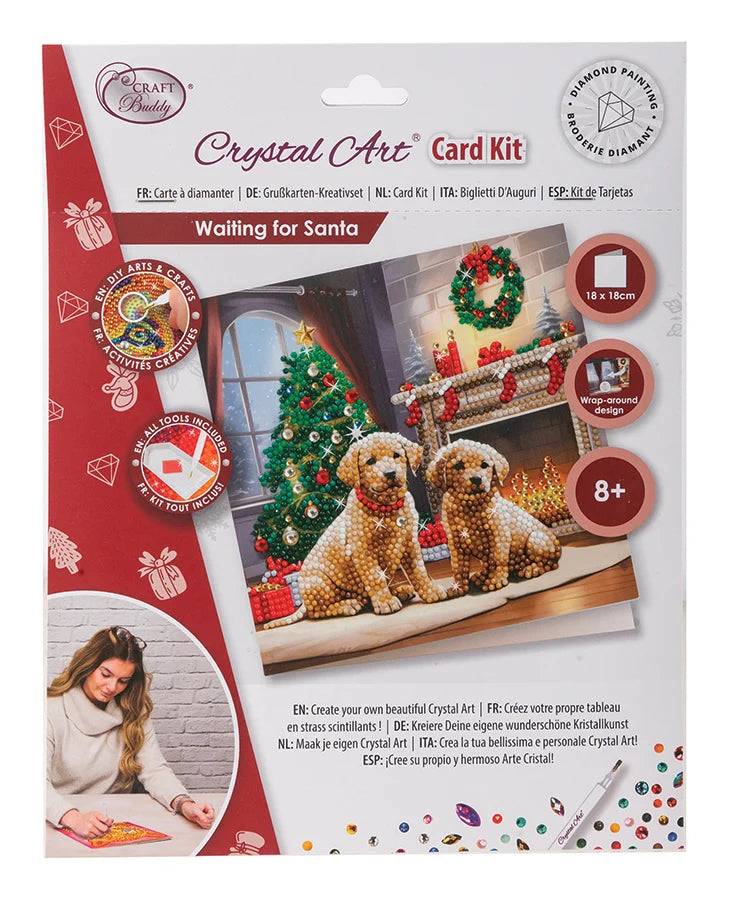 Crystal Art Card Kit - Waiting For Santa