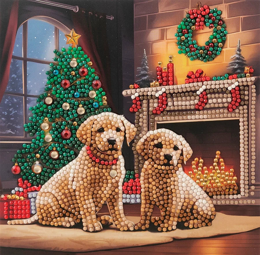 Crystal Art Card Kit - Waiting For Santa