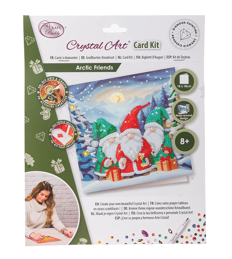 Crystal Art Card Kit - Arctic Friends