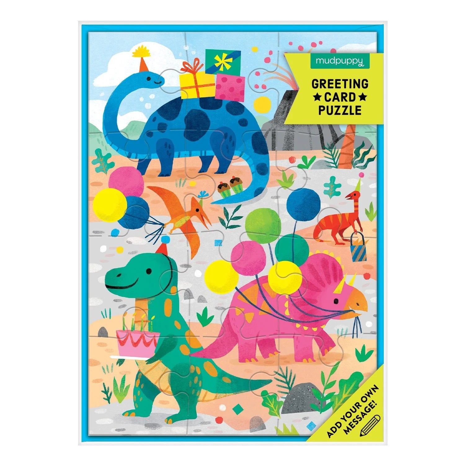 Carte de vœux - Fête des dinosaures (12 pièces) 