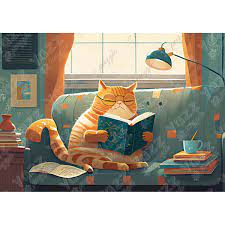 Cat & Books (1000pcs)
