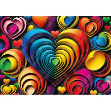 Coeur coloré (1000pcs)