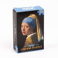 Mini chef-d'œuvre - fille avec une boucle d'oreille perle, Vermeer (50pcs)