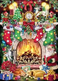 Christmas Fireplace, Randy Wollenmann (1000pcs)