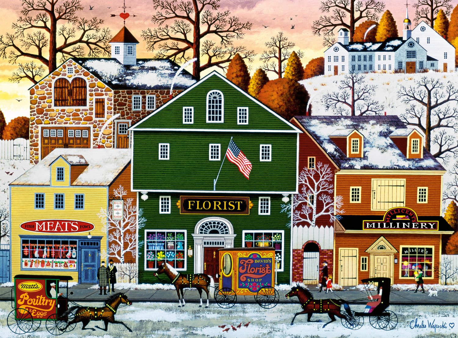 PFG Meats, Flowers, Hats, Charles Wysocki (Usage/Used - PUZZLES FOR GOOD)