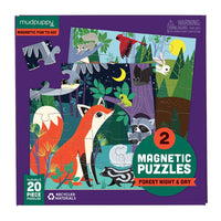 2 Magnetic Puzzles - Forest Night & Day