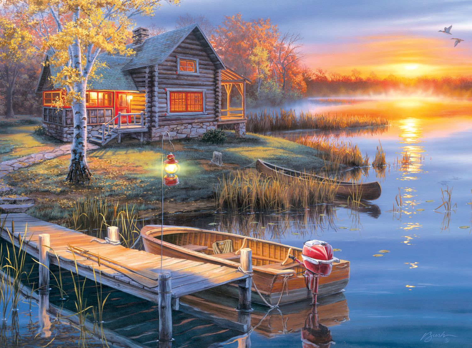 PFG Autumn at the Lake, Darrell Bush (Usage/Used - PUZZLES FOR GOOD)